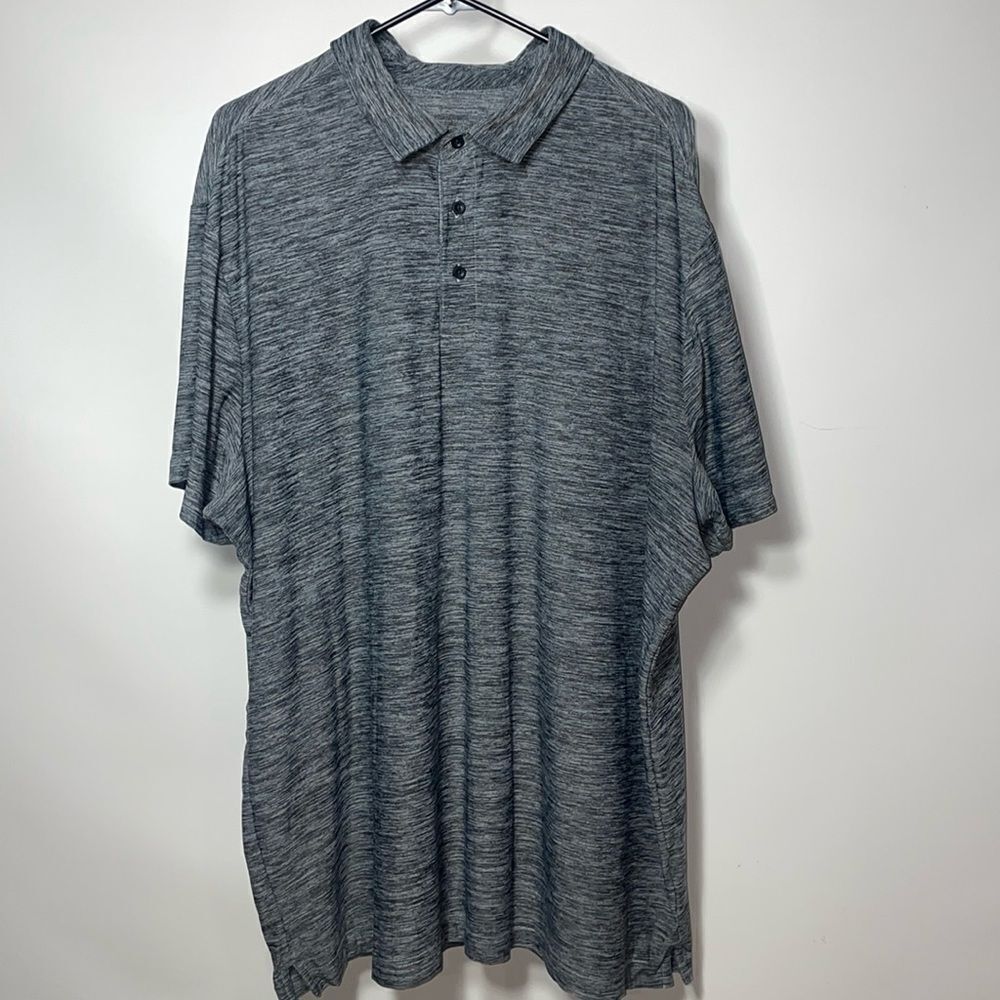 Gray golf polo shirt